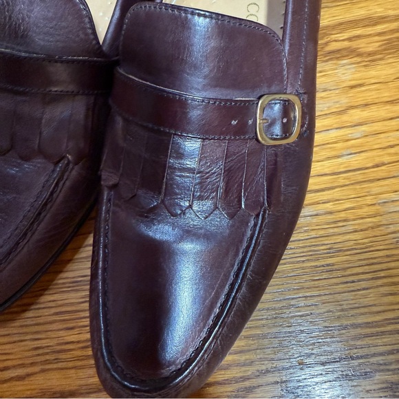 GH Bass & CO Brown/Burgundy Loafers Tassel Buckle Strap 10M All Leather - Picture 6 of 11